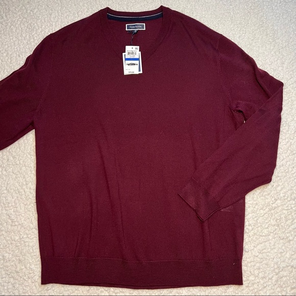 NWT Club Room Wool-Blend V-Neck Sweater - Picture 2 of 5